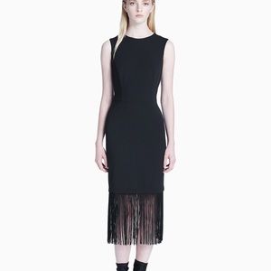 Calvin Klein black fringe dress